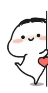 🍢 漫画, キャラクター, 可愛い, ハート, 愛, ステッカー telegram sticker