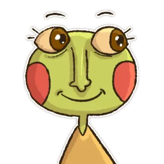 🌚 Cartoon, Personage, Illustratie, Sticker, Schattig, Grappig telegram sticker