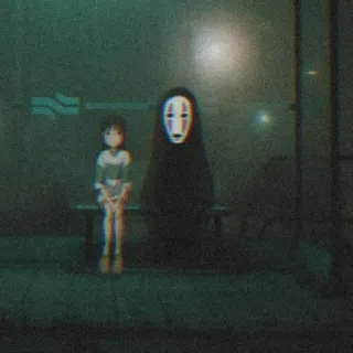 🧃 Chihiro Spirited Away Spirited Away, Ghibli, Anime, Kaonashi, No-Face, Chihiro, Hayao Miyazaki whatsapp sticker