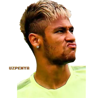 🤔 Neymar UZPENYA ฟุตบอล, กีฬา, นักกีฬา, คนดัง, ดารา, ภาพเหมือน telegram sticker