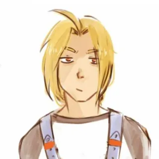 😑 Edward Elric Fullmetal Alchemist Anime, Mangá, Loiro, Edward Elric, Fullmetal Alchemist telegram sticker