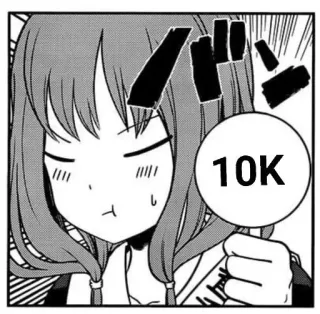 😤 10K Аниме, Манга, Праздник, Достижение, Веха, 10k whatsapp sticker