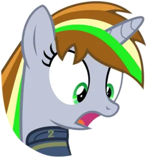 😧 pônei, desenho animado, animal, cavalo, unicórnio, magia telegram sticker