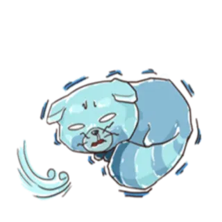 ❄️ beruang, biru, dingin, kartun, hewan, berangin telegram sticker