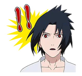 ⚡️ Sasuke Uchiha Naruto anime, sasuke, uchiha, shocked, manga whatsapp sticker