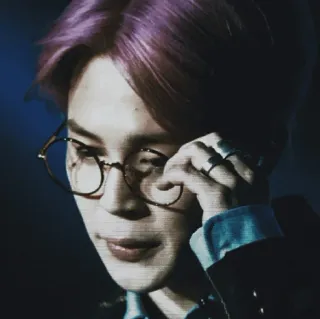 🎐 Jimin Jimin, BTS, K-pop, piosenkarz, okulary telegram sticker