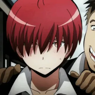 🎈 Karma Akabane Assassination Classroom Anime, Cabelo ruivo, Uniforme escolar, Personagem, Karma, Assassination Classroom whatsapp sticker