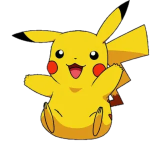 😀 Pikachu Pokemon โปเกมอน, ปิกาจู, น่ารัก, สีเหลือง, การ์ตูน, สัตว์ telegram sticker