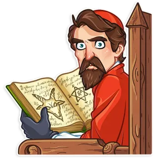 🤨 buku, penyihir, pesulap, sihir, mantra, gaib telegram sticker