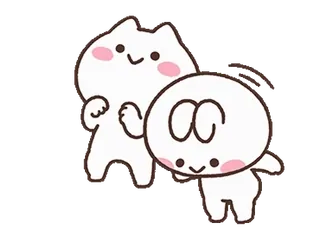 😆 น่ารัก, คาวาอิ, การ์ตูน, สัตว์, มิตรภาพ telegram sticker