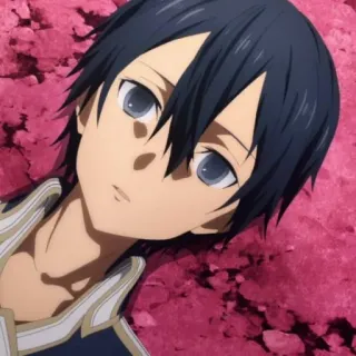 ♟ Kirito Sword Art Online anime, kirito, sword art online, personaje, manga telegram sticker
