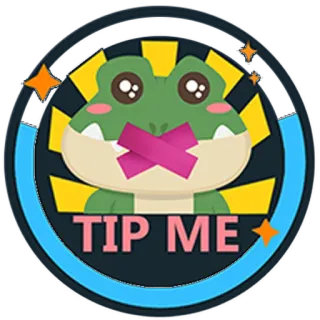 🥺 TIP ME propina, dinero, caimán, dibujos animados, lindo telegram sticker