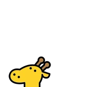 ⚪️ jirafa, animal, lindo, dibujos animados whatsapp sticker