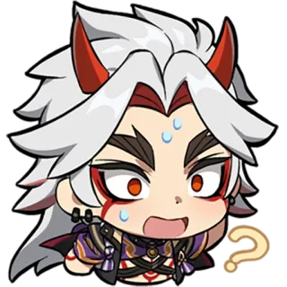 ❓ Arataki Itto Genshin Impact anime, adesivo, genshin impact, arataki itto, fofo telegram sticker