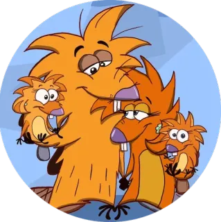 ⚪️ The Angry Beavers beavers, cartoon, family, kids telegram sticker
