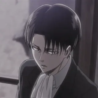 ⛓ Levi Ackerman Attack on Titan anime, attack on titan, levi ackerman, character, manga telegram sticker