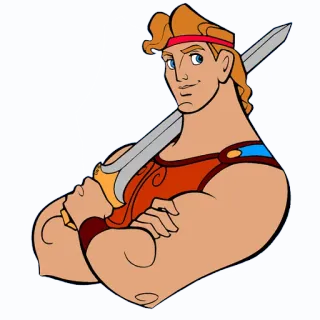 💪 Hercules Hércules, Disney, desenho animado, herói, mitologia telegram sticker
