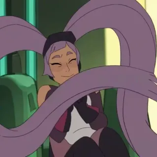 🛠 Entrapta She-Ra and the Princesses of Power cartoon, character, girl, purple, Entrapta telegram sticker