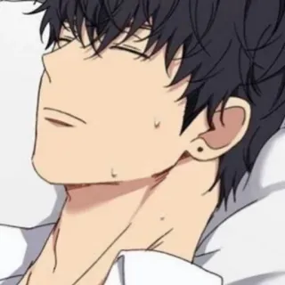 💍 アニメ, 睡眠, 男, 眠い telegram sticker