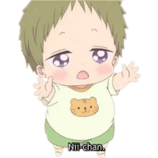 🖤 Nii-chan. Anime, Bayi, Kartun, Lucu, Nii-chan, Stiker whatsapp sticker