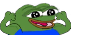 💪 Pepe pepe, frog, emote, twitch, meme telegram sticker