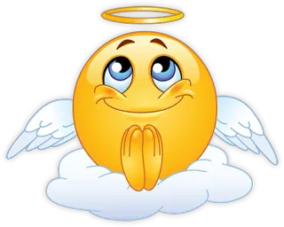 👼 Emoji, Malaikat, Halo, Awan, Sayap telegram sticker