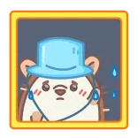 😥 erizo, triste, llorando, dibujos animados, animal, lindo telegram sticker