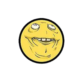 😜 meme, internet meme, rage face, trollface, humor, funny, expression, face telegram sticker