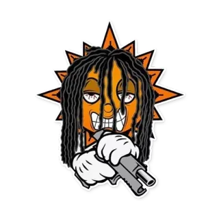 🔫 만화, 총, Glo Gang, Chief Keef telegram sticker