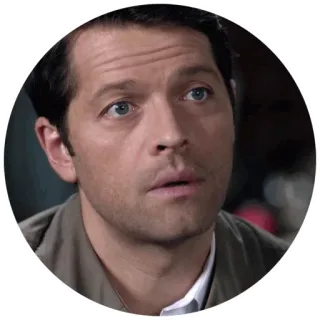 😯 Castiel Supernatural anioł, tv, nadprzyrodzone, Misha Collins telegram sticker