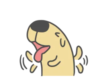 😂 chien, animal, dessin animé, drôle, langue whatsapp sticker