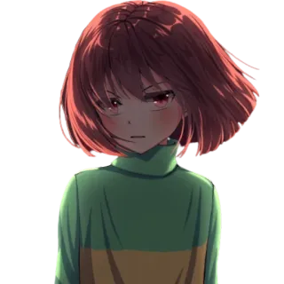 😠 Chara Undertale anime, video game, creepy, chara, undertale telegram sticker