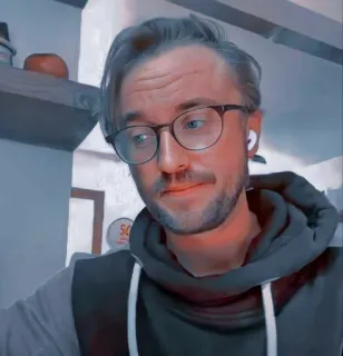🐍 Tom Felton actor, Harry Potter, Malfoy, gafas, hombre telegram sticker
