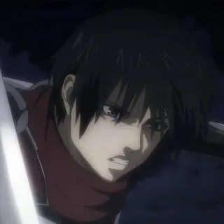 😡 Mikasa Ackerman Attack on Titan Anime, Attaque des Titans, Mikasa Ackerman, Épée, Manga telegram sticker
