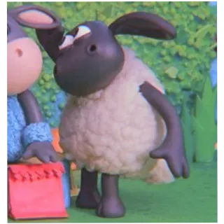 🐑 Shaun the Sheep mouton, dessin animé, animal, animation en pâte à modeler telegram sticker