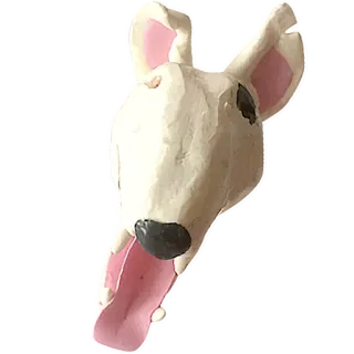 😍 dog, animal, bull terrier, pet, cute, sculpture telegram sticker