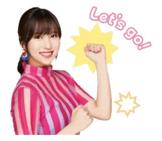 ✊ Let's go! garota, alegria, excitação, pose, vamos lá, diversão whatsapp sticker
