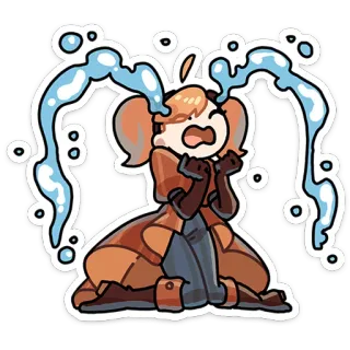 ⭐ huilen, verdrietig, tranen, cartoon, emotioneel, sticker whatsapp sticker