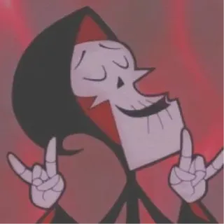 ☠ Grim Reaper мрачный жнец, мультфильм, скелет, смерть, жест telegram sticker