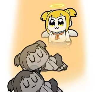 ☠️ Popuko Pop Team Epic popuko, pop team epic, engel, anime, manga, süß telegram sticker