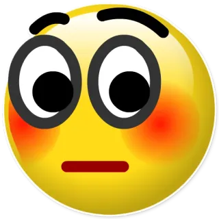 🚀 emoji, erröten, süß, gelb, gesicht telegram sticker