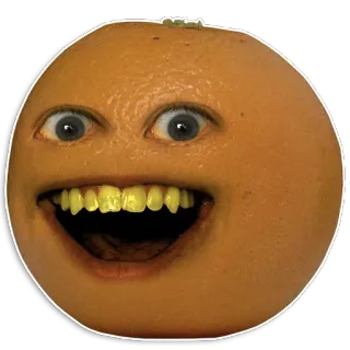 😁 frutta, arancia, fastidioso, personaggio, faccia telegram sticker