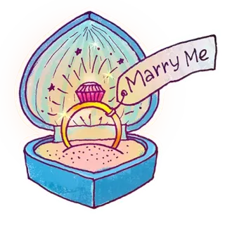 💍 Marry Me брак, помолвка, свадьба, предложение, кольцо, ювелирные изделия, любовь, романтика whatsapp sticker