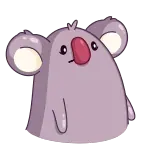 😨 коала, милый, мультфильм, животное whatsapp sticker