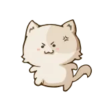 😤 gato, bravo, fofo, desenho animado, ilustração telegram sticker