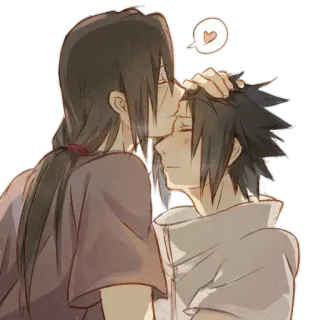 ❤ Sasuke Uchiha Naruto 动漫, 卡通, 宇智波, 角色, 兄弟 telegram sticker