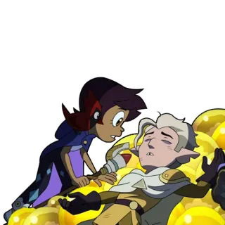 😓 Hunter The Owl House dibujos animados, fantasía, animación, magia telegram sticker