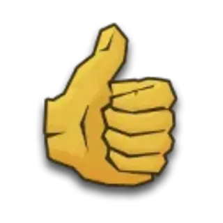 👍 Polegar para cima, Gesto, Positivo, Gosto, Aprovação telegram sticker