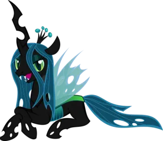 😌 Queen Chrysalis My Little Pony: Friendship Is Magic pônei, desenho animado, monstro, vilão, rainha, Chrysalis telegram sticker