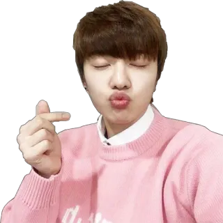 😘 korean, love, finger heart, kiss, greeting, cute telegram sticker